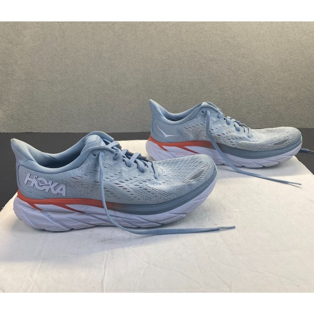 HOKA ONE ONE CLIFTON 8 WOMEN SPOR BLUE FOG WIDE US 9.5 B Soft Comfort Lightweigh